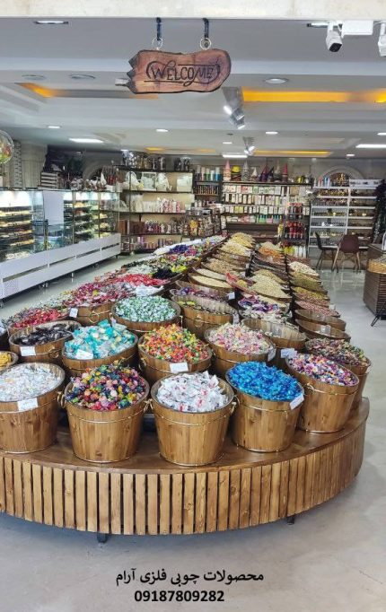 سطل چوبی کد 98 |بشکه چوبی آجیل | سبد چوبی قنادی | سطل چوبی مناسب خوشکبار